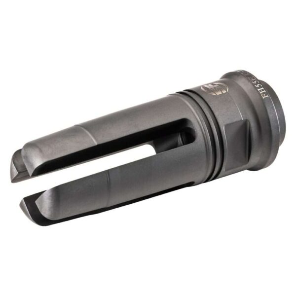 SUREFIRE SOCOM 4 PRONG FLASH HIDER LEFT SIDE VIEW FRONT ANGLE
