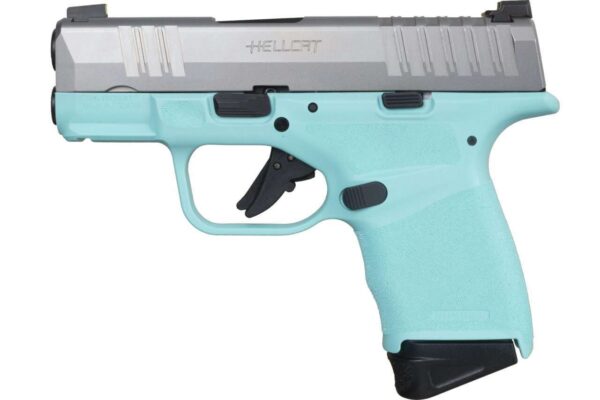 SPRINGFIELD ARMORY HELLCAT® 3″ MICRO-COMPACT ROBINS EGGS BLUE STAINLESS DAVIDSON'S EXCLUSIVE LEFT SIDE VIEW