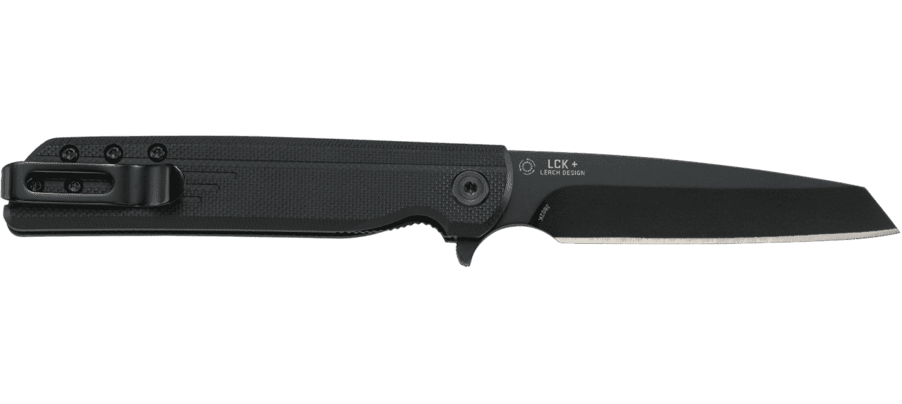 CRKT LCK+ TANTO BLACKOUT LEFT SIDE VIEW CLOSED