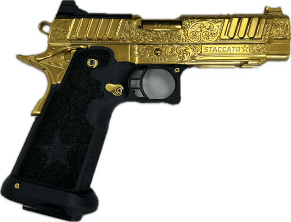 IRON MONKEY STACCATO P GOLD 9MM LEFT SIDE VIEW