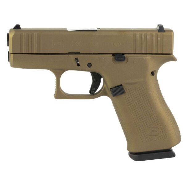 GLOCK 43X SKYDAS BURNT BRONZE 9M LEFT SIDE VIEW