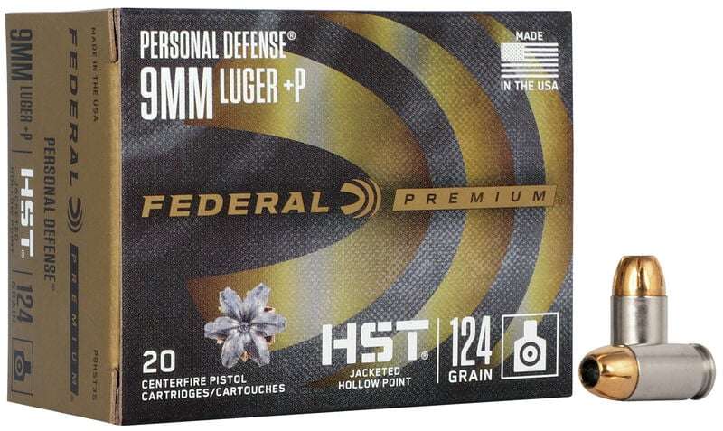FEDERAL 9MM 124 +P HST