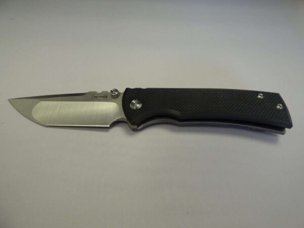 CHAVES REDENCION 229 TANTO STONE WASHED TITANIUM BLACK G10 MACHINE BLADE EDGE DOWN G10 SIDE