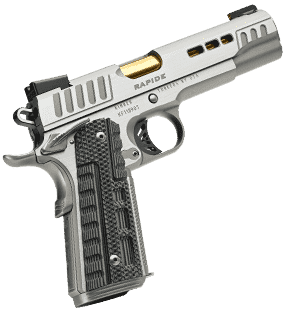 KIMBER 1911 RAPIDE DAWN .45ACP RIGHT SIDE VIEW MUZZLED ANGLED UP