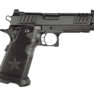 STACCATO P DPO X SERIES SERRATIONS DLC THREADED BARREL TAC TEXTURE GRIP 9MM RIGHT SIDE VIEW