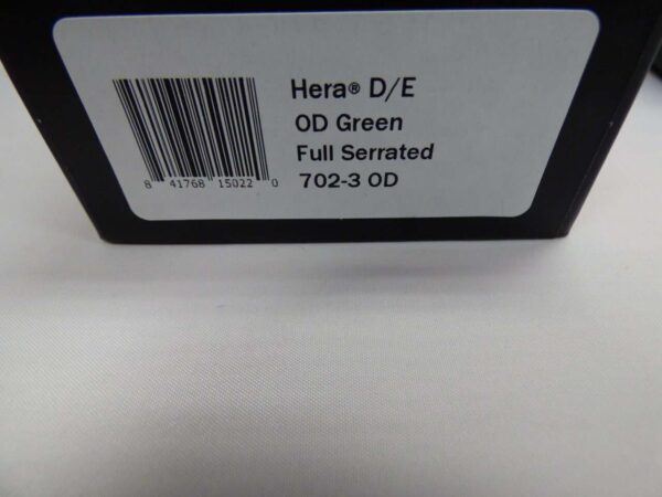 MICROTECH HERA DOUBLE EDGE OD GREEN FULL SERRATED LABEL