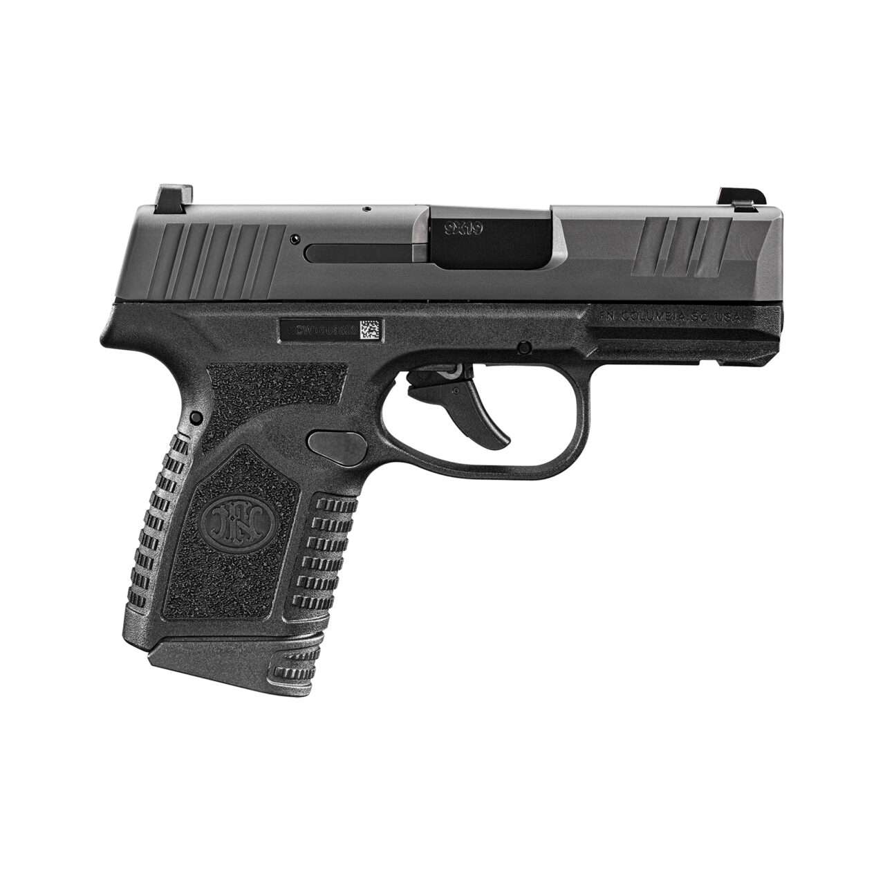 FN REFLEX NO MANUAL SAFETY BLACK 9MM LEFT SIDE VIEW