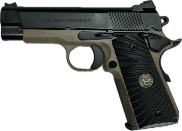 WILSON COMBAT ULTRALIGHT CARRY COMPACT TWO TONE BLACK FDE 9MM LEFT SIDE VIEW