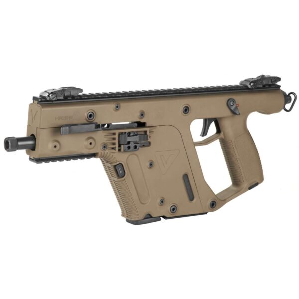KRISS VECTOR SDP PISTOL FDE 9MM LEFT SIDE VIEW FRONT ANGLE