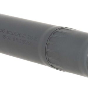HUXWRX RAD45 SILENCER .45 CAL RIGHT SIDE VIEW FRONT ANGLE