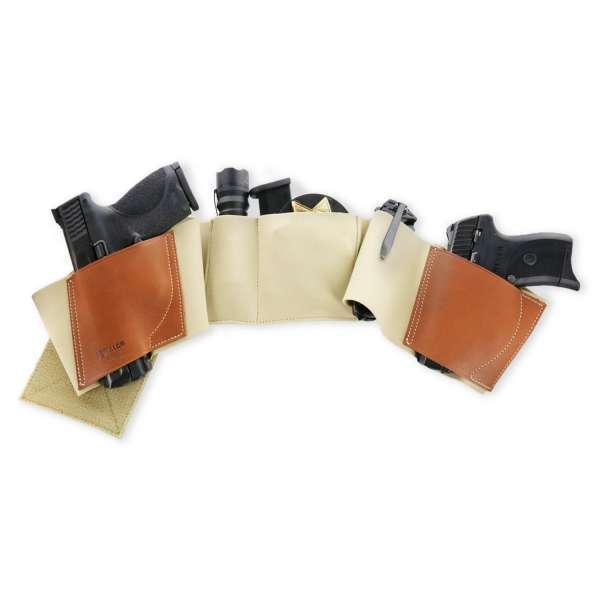 GALCO UNDERWRAPS BELLYBAND 2 LARGE (42"-46") TAN - FRONT VIEW