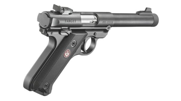 RUGER MKIV TARGET BLUED THREADED BARREL REAR RIGHT SIDE VIEW