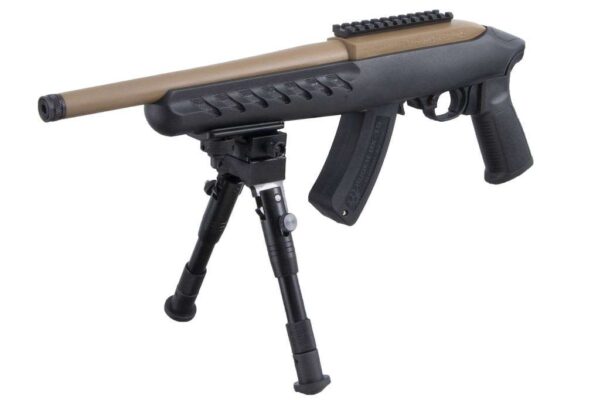 RUGER 22 CHARGER DAVIDSON'S DARK EARTH 10" BARREL LEFT SIDE VIEW FRONT ANLGE