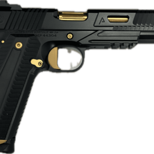 NIGHTHAWK CUSTOM AGENT 2 GOVERNMENT BLACK TIN GOLD THREADED BARREL 9MM RIGHT SIDE VIEW