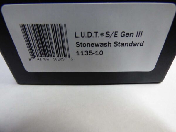 MICROTECH LUDT SINGLE EDGE GEN III STONEWASH STANDARD WITH BLACK INLAY LABEL
