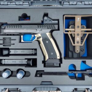 LANCER SYSTEMS LAUGO ARMS ALIEN FULL KIT 9MM LEFT SIDE VIEW WITH ALL ACCESSORIES