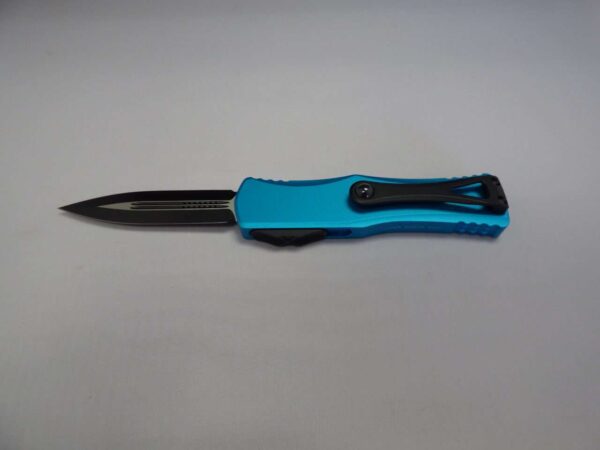 MICROTECH HERA DOUBLE EDGE TURQUOISE STANDARD CLIP SIDE