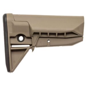BCM GUNFIGHTER SOPMOD STOCK MOD 0 FLAT DARK EARTH RIGHT SIDE VIEW REAR ANGLE