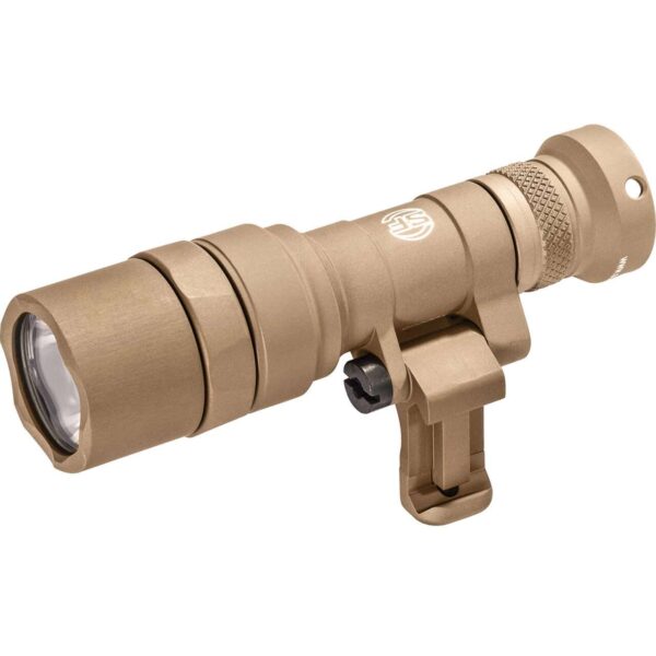 SUREFIRE TURBO MINI SCOUT LIGHT PRO TAN LEFT SIDE VIEW FRONT ANGLE MLOK