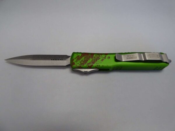 MICROTECH ZOMBIETECH DOUBLE EDGE STONEWASH STANDARD CLIP SIDE