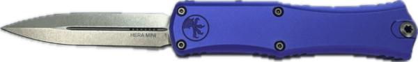MICROTECH KNIVES MINI HERA II DOUBLE EDGE PURPLE STONEWASH STANDARD BOX/LABEL