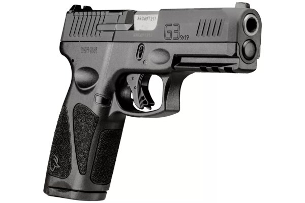 TAURUS G3 TORO TENIFER MATTE BLACK 9MM FULL SIZE 17 ROUND RIGHT SIDE VIEW FRONT ANGLE