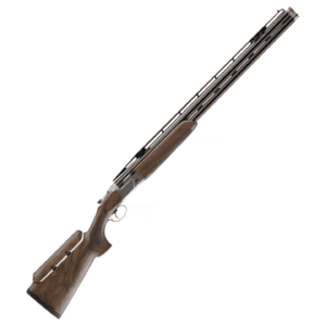 BERETTA 694 ACS BFAST OVER UNDER SHOTGUN WITH 32" BARREL RIGHT SIDE VIEW WITH MUZZLE VERTICALLY ANGLED RIGHT