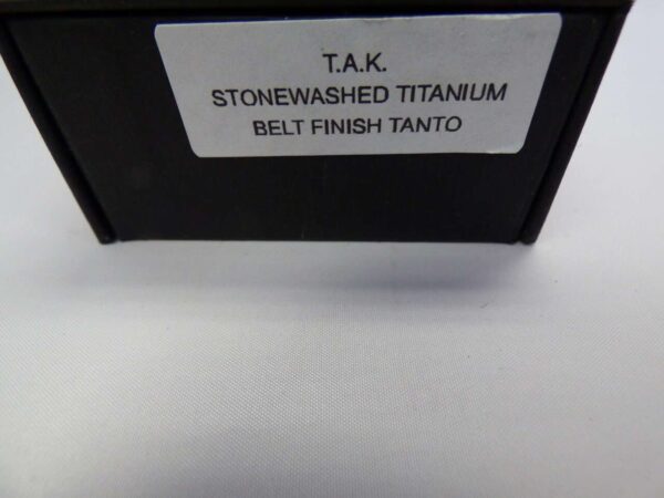 CHAVES T.A.K STONEWASH TITANIUM BELT FINISH TANTO LABEL