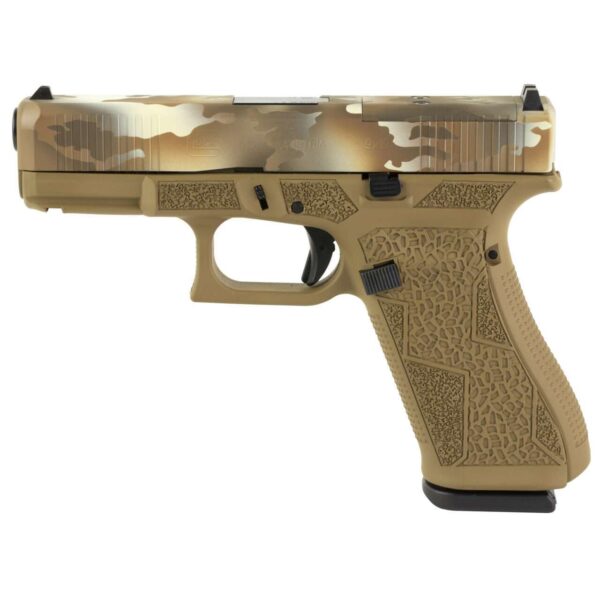 GLOCK 45 MOS SHARK COAST TACTICAL FDE MULTICAM 9MM LEFT SIDE VIEW