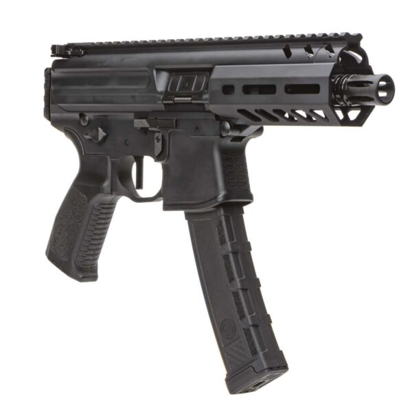 SIG SAUER MPX K PISTOL NO BRACE 9MM RIGHT SIDE VIEW FRONT ANGLE