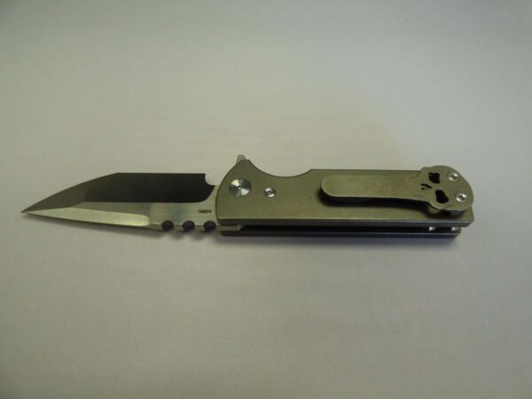 CHAVES T.A.K STONEWASH TITANIUM BELT FINISH TANTO EDGE UP