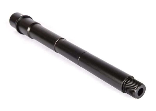 BALLISTIC ADVANTAGE 9" .300 BLACKOUT PISTOL LENGTH AR 15 BARREL MODERN SERIES TOP RIGHT SIDE VIEW FRONT ANGLE MUZZLE FACING RIGHT