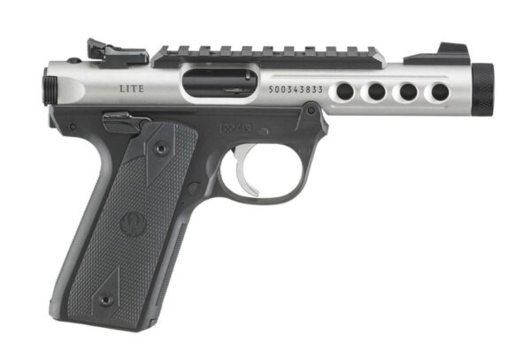 RUGER MARK IV 22/45 LITE CLEAR ANODIZED RIGHT SIDE VIEW REAR ANGLE