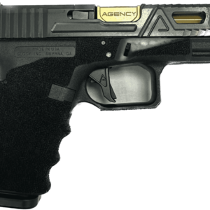 AGENCY ARMS GLOCK 19 GEN 3 JARVIS CUT STIPPLED FRAME EXA CUT SLIDE WITH AOS TIN FLUTED BARREL RIGHT SIDE VIEW