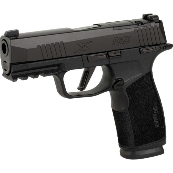 SIG SAUER P365X-MACRO OPTIC READY MANUAL SAFETY 9MM LEFT SIDE VIEW FRONT ANGLE