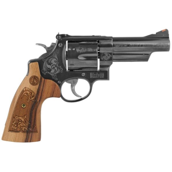 SMITH & WESSON MODEL 29 SQUARE BUTT MACHINE ENGRAVED 4" .44 LEFT SIDE VIEW