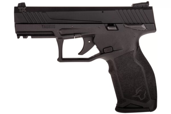 TAURUS TX22 ANODIZED BLACK 22LR BLACK POLYMER FRAME 16 ROUND MANUAL SAFETY LEFT SIDE VIEW
