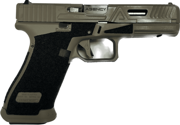 AGENCY ARMS GLOCK 17 URBAN COMBAT AOS FDE 9MM LEFT SIDE VIEW