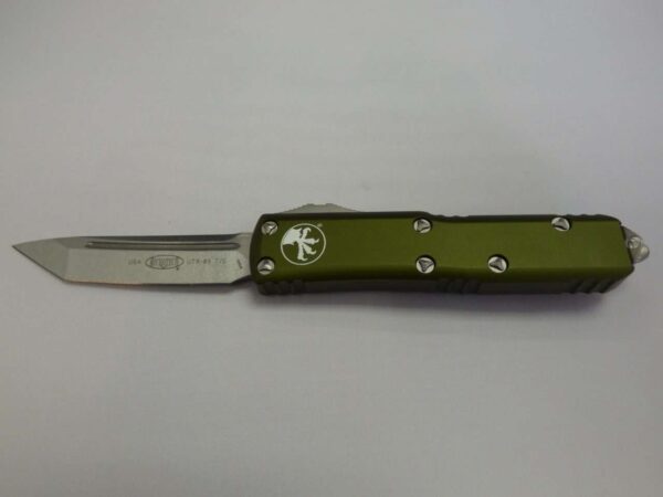 MICROTECH UTX-85 TANTO EDGE OD GREEN STONEWASH STANDARD LABEL