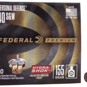 FEDERAL HYDRASHOK 40 155GR JHP - BOX ONLY