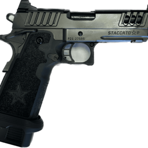 STACCATO P OPTIC READY CUSTOM DLC V8 PORTED BULL BARREL TACTICAL TEXTURE GRIP RIGHT SIDE VIEW