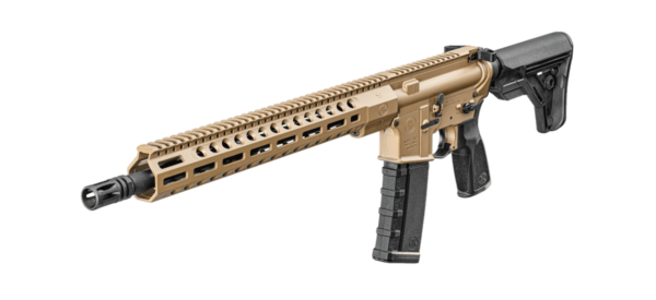fn15 tac3 carbine flat dark earth left side view angled forward and down