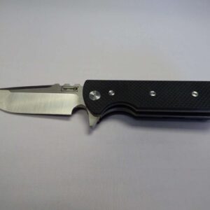 CHAVES T.A.K. BLACK G-10 SCALES BELT FINISH DROP POINT LABEL