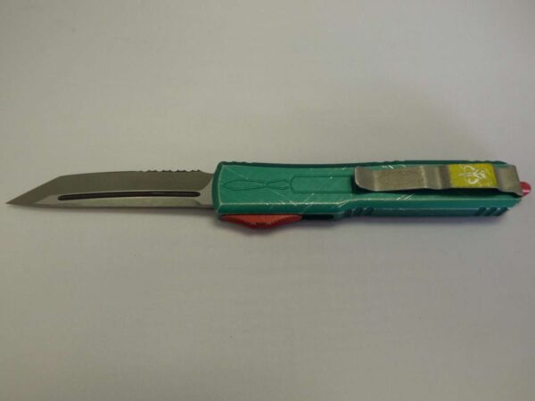 MICROTECH ULTRATECH TANTO EDGE BOUNTY HUNTER APOCALYPTIC PARTIAL SERRATED EDGE UP