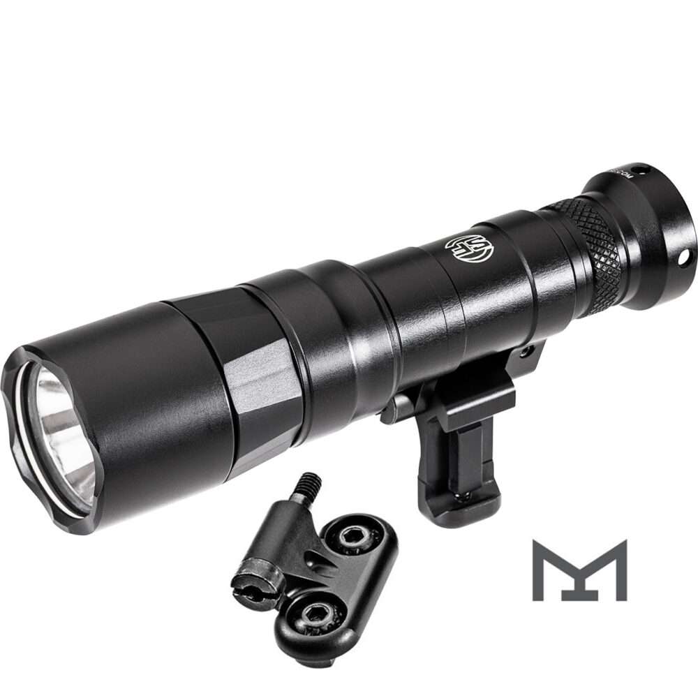 SUREFIRE TURBO MINI SCOUT LIGHT PRO BLACK RIGHT SIDE VIEW REAR ANGLE MLOK