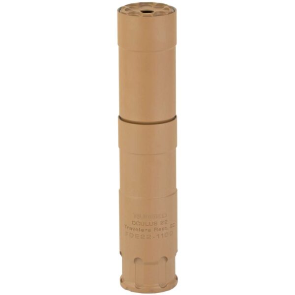 rugged suppressors oculus .22 flat dark earth long configuration vertical muzzle up