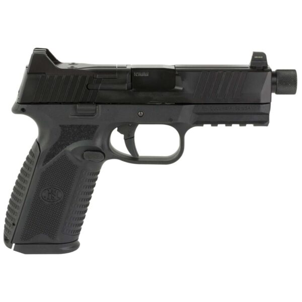 FN HERSTAL 510T TACTICAL BLACK NIGHT SIGHTS 10MM LEFT SIDE VIEW FRONT ANGLE