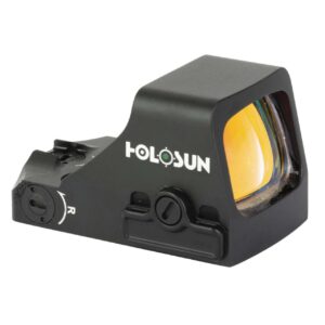 HOLOSUN HE407K-GR X2 GREEN DOT 6MOA LEFT SIDE VIEW FRON ANGLE