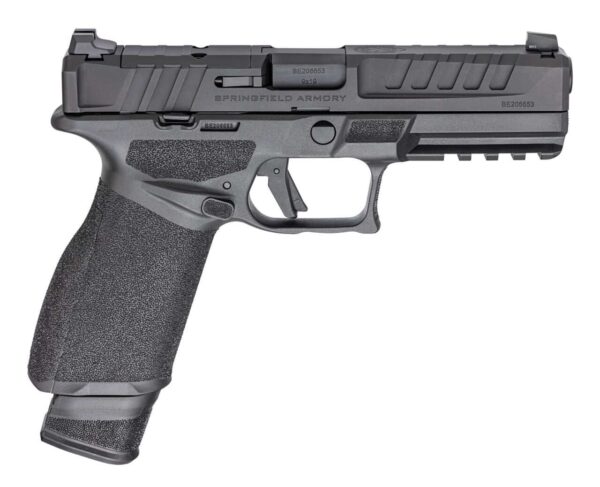 SPRINGFIELD ARMORY ECHELON U-NOTCH 4.5" BLACK 9MM LEFT SIDE VIEW EXTENDED MAGAZINE