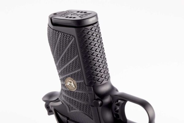 WILSON COMBAT EDC X9 3.25" LIGHTRAIL BLACK UPSIDE DOWN LEFT SIDE VIEW FRONT STRAP AND GRIP PANELS